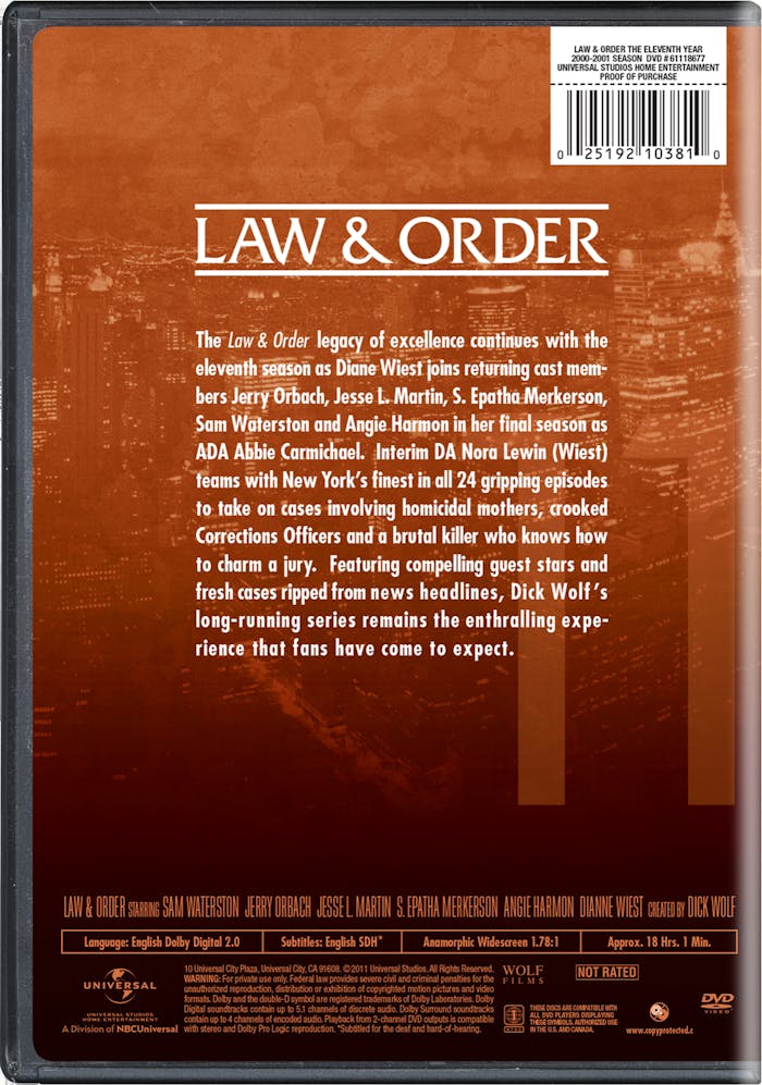 Law & Order: The Eleventh Year [DVD]