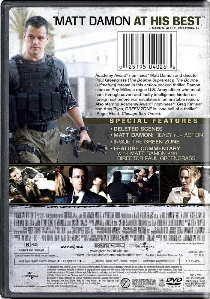 Green Zone (DVD Widescreen) [DVD]