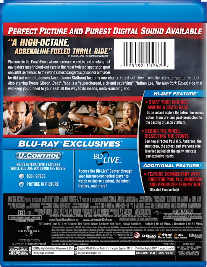 Death Race (Blu-ray New Packaging) [Blu-ray]