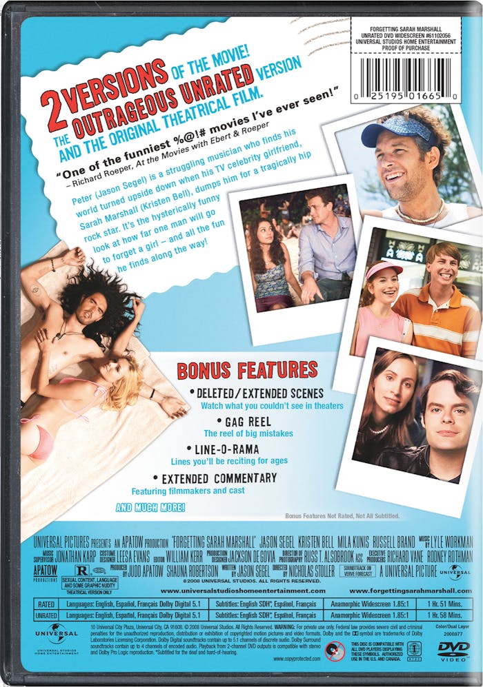 Forgetting Sarah Marshall (DVD Widescreen) [DVD]
