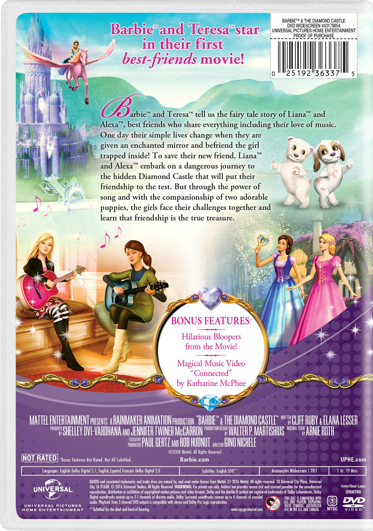 Barbie and the diamond castle dvd on sale