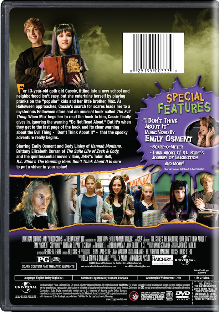 R.L. Stine's The Haunting Hour: Don't Think About It (DVD Widescreen) [DVD]