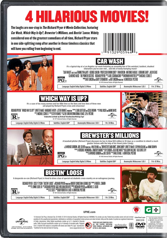 The Richard Pryor 4-Movie Collection (DVD Set) [DVD]