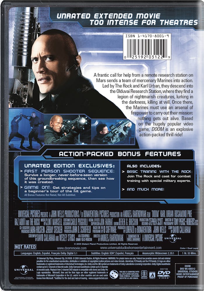 Doom (DVD Widescreen Unrated) [DVD]