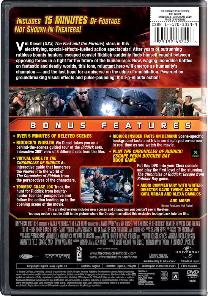 The Chronicles of Riddick (DVD Widescreen Director's Cut) [DVD]