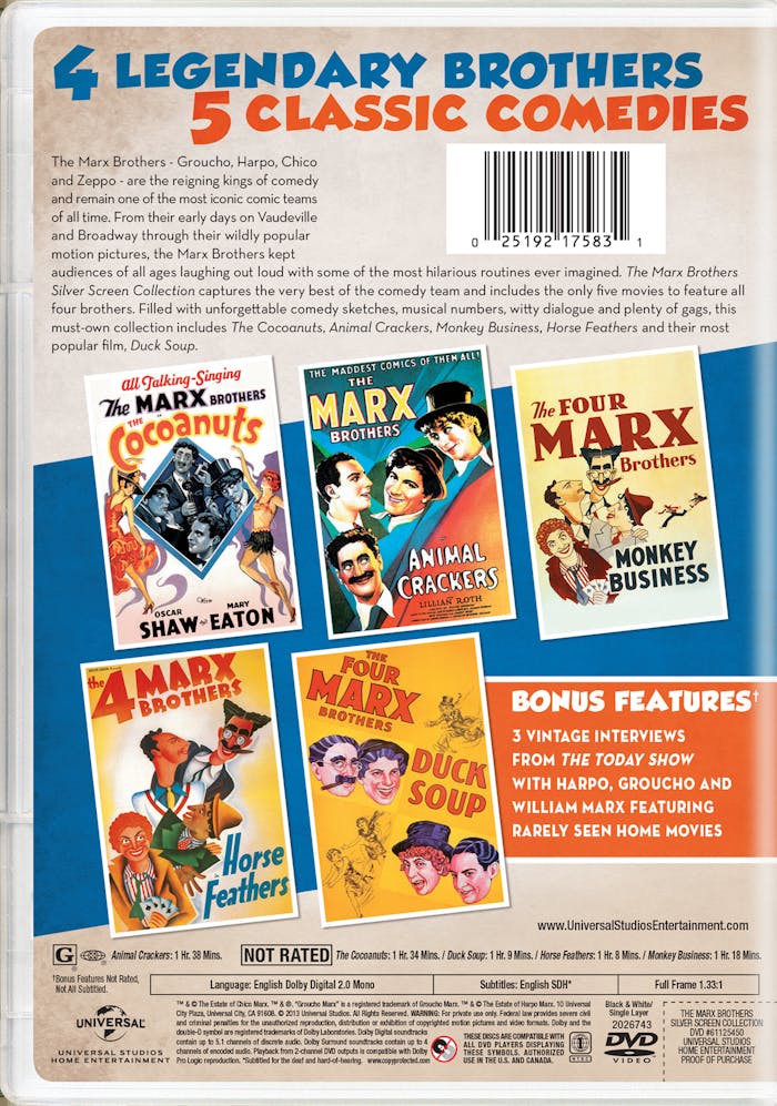 The Marx Brothers Silver Screen Collection (DVD Set) [DVD]