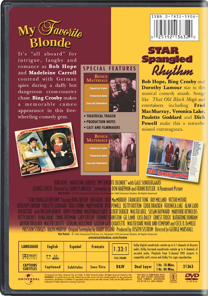 My Favorite Blonde/Star Spangled Rhythm [DVD]