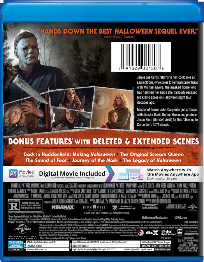 Halloween (2018) (DVD + Digital) [Blu-ray]
