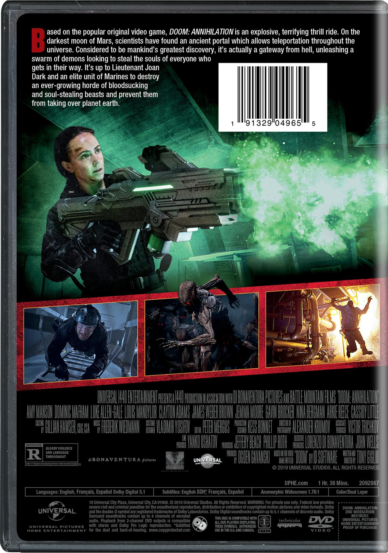Amazon.co.jp: DOOM/ドゥーム:アナイアレーション ブルーレイ+