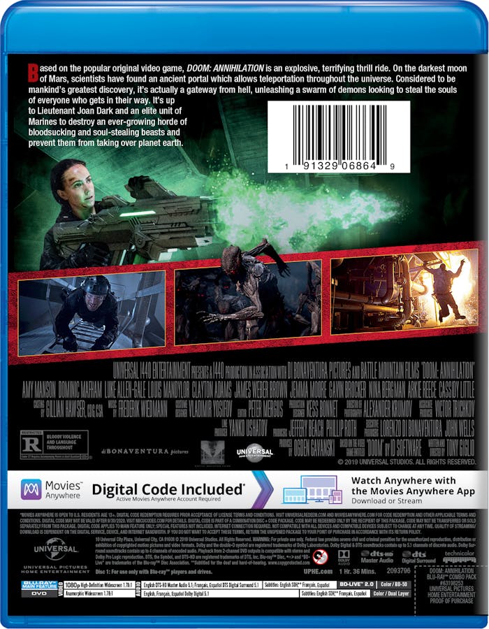 Doom: Annihilation (DVD) [Blu-ray]