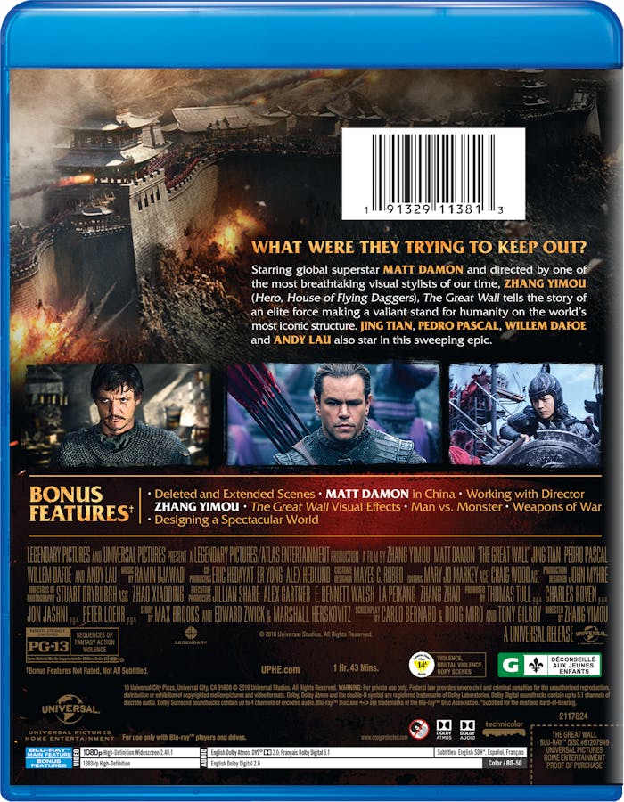 The Great Wall (Blu-ray New Box Art) [Blu-ray]