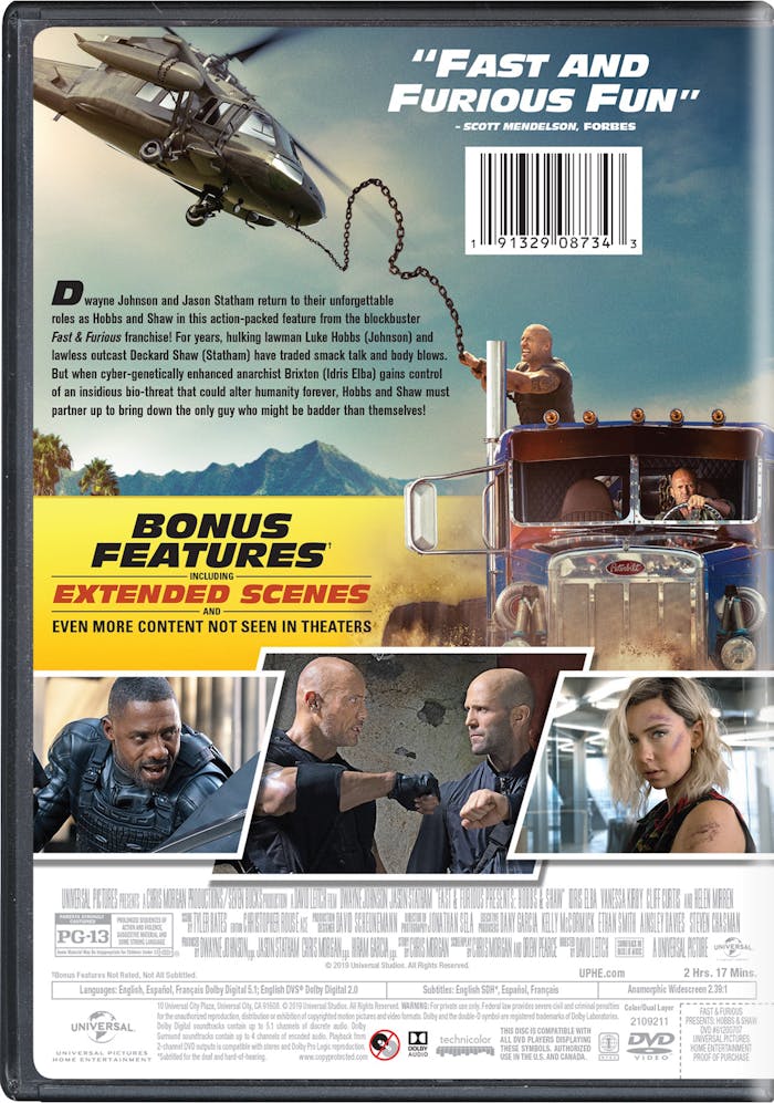 Fast & Furious Presents: Hobbs & Shaw (Digital) [DVD]