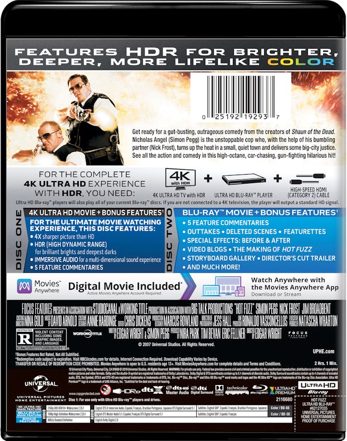 Hot Fuzz (4K Ultra HD + Blu-ray) [UHD]