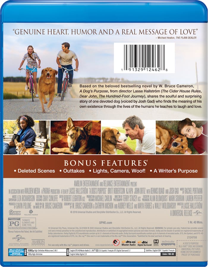 A Dog's Purpose (Blu-ray New Box Art) [Blu-ray]