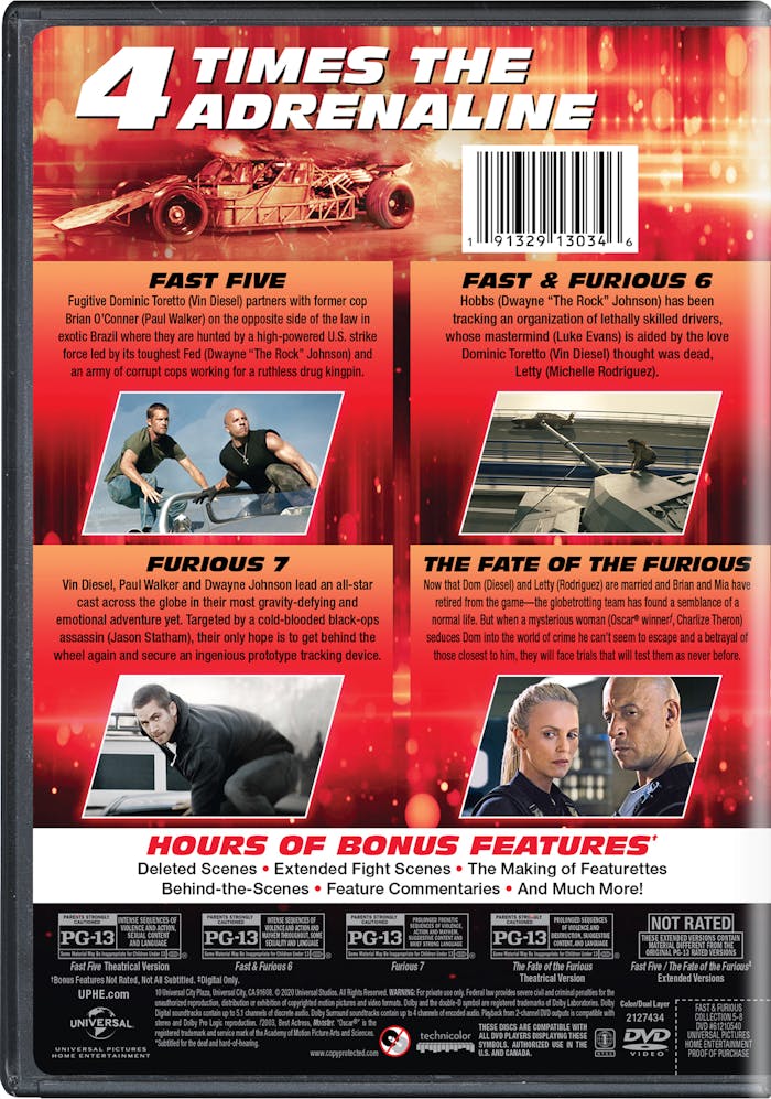 Fast & Furious Collection: 5-8 (DVD Set) [DVD]