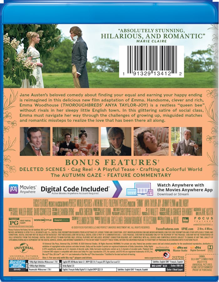 Emma (2020) (DVD + Digital) [Blu-ray]