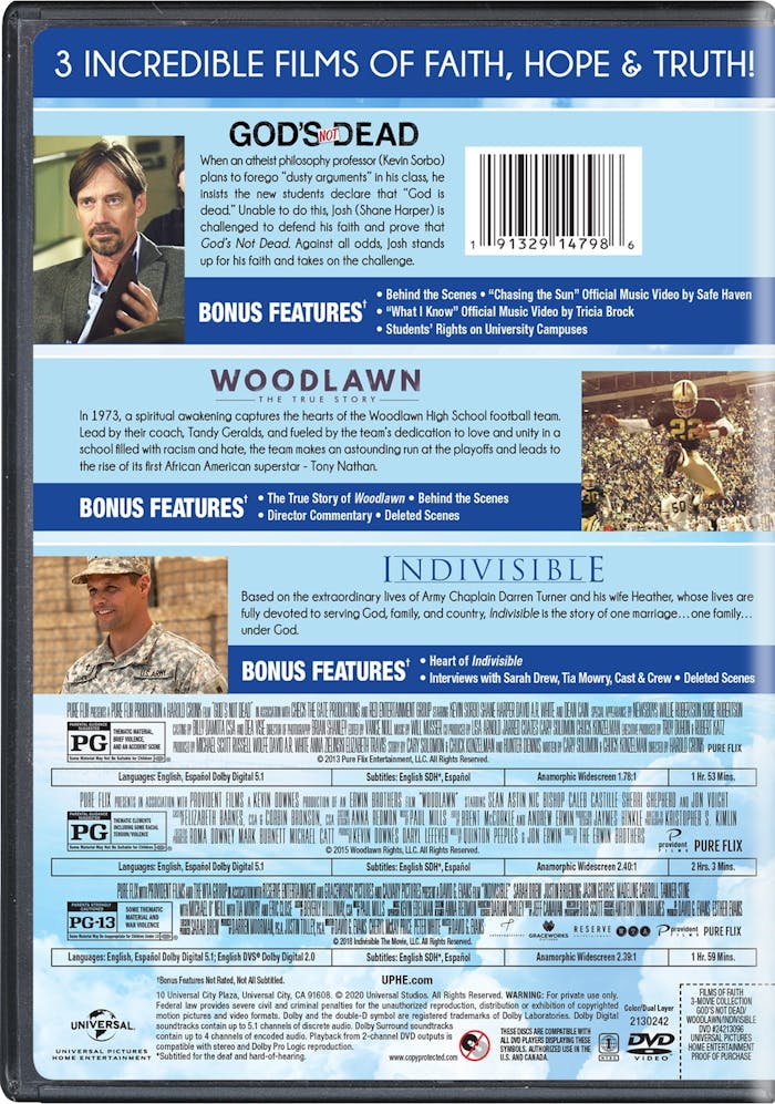 Films of Faith 3-movie Collection (DVD Triple Feature) [DVD]