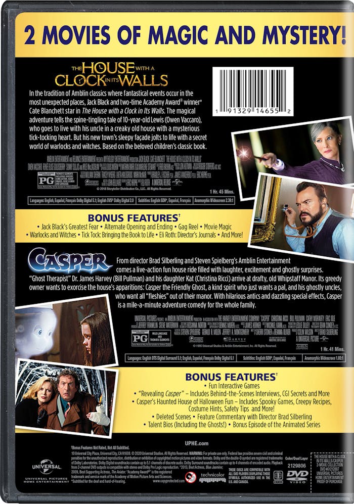 The House with a Clock in Its Walls/Casper (DVD Double Feature) [DVD]