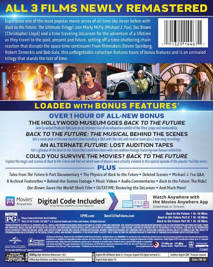 Back to the Future: The Ultimate Trilogy (Digital) [Blu-ray]