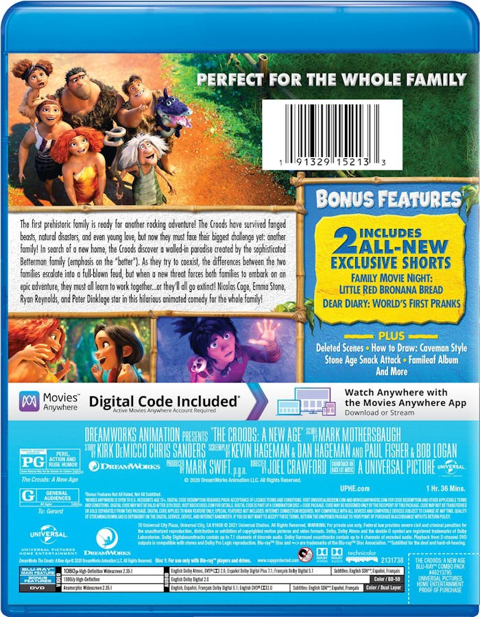 The Croods: A New Age (with DVD) [Blu-ray]
