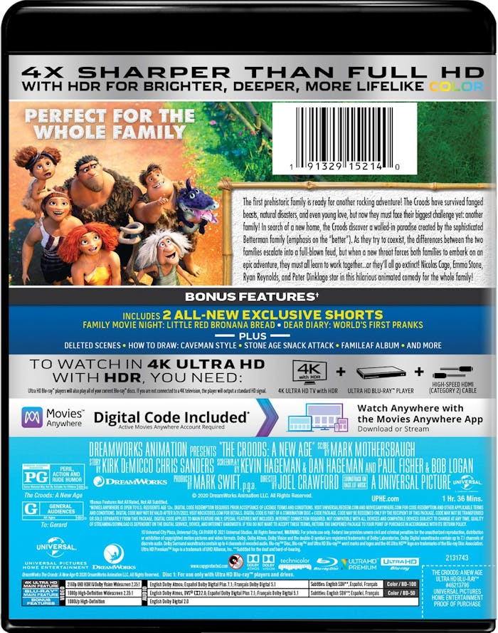The Croods: A New Age (4K Ultra HD + Blu-ray) [UHD]