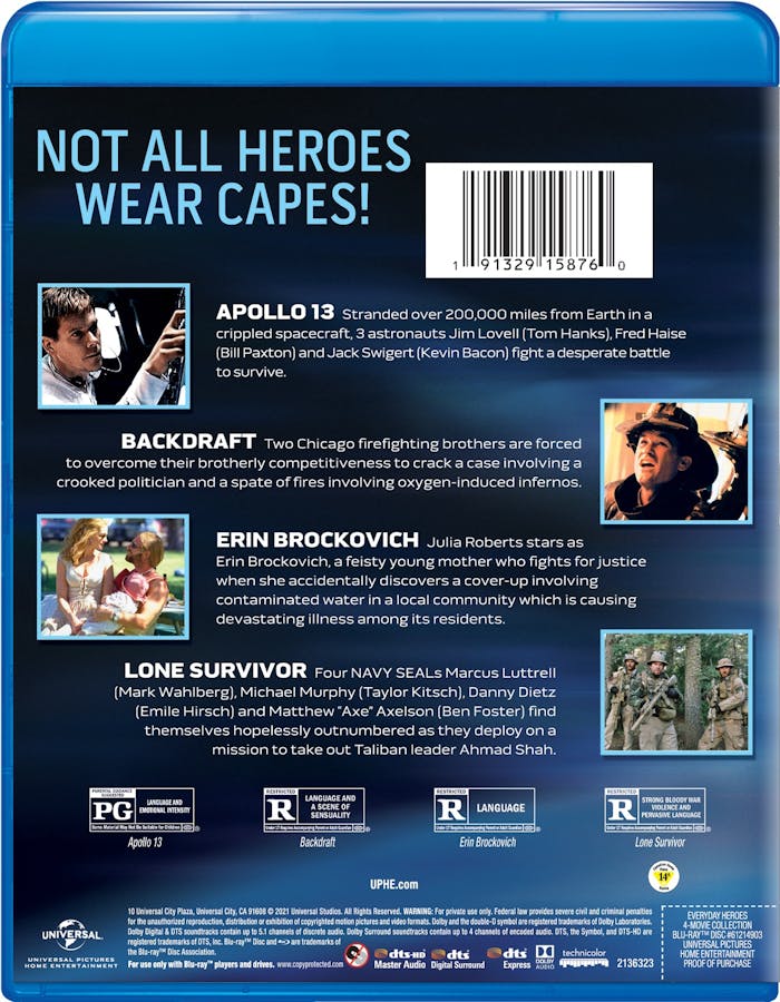 Everyday Heroes 4-Movie Collection (Apollo 13 / Backdraft / Erin (Blu-ray Set) [Blu-ray]