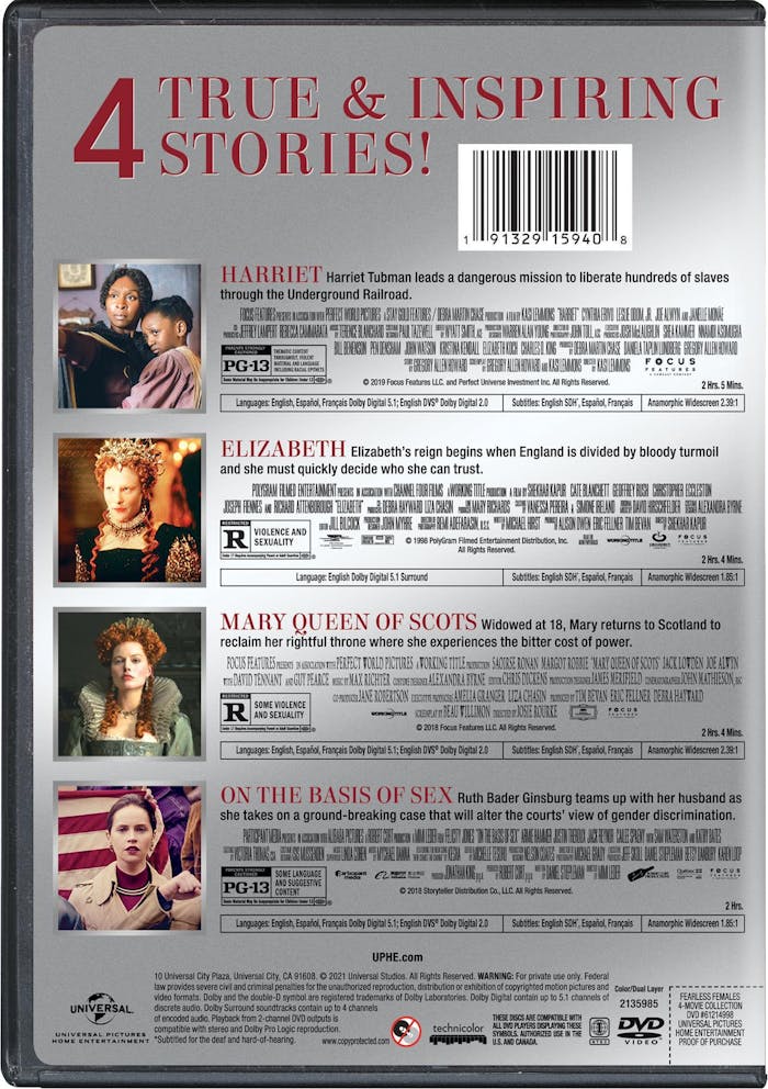Fearless Females 4-Movie Collection (Harriet/Elizabeth/Mary Q [DVD]