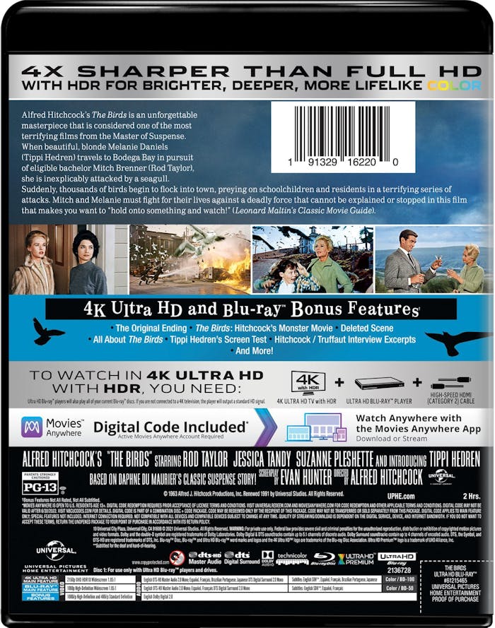 The Birds (4K Ultra HD + Blu-ray) [UHD]