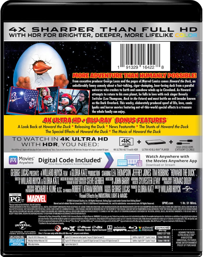 Howard the Duck (4K Ultra HD + Blu-ray) [UHD]