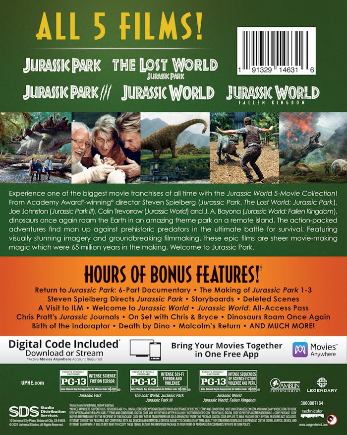 Jurassic World: 5-movie Collection (Blu-ray + Digital Copy) [Blu-ray]