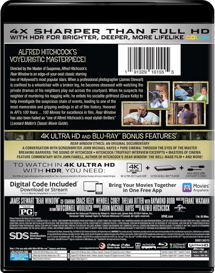 Rear Window (4K Ultra HD + Blu-ray) [UHD]
