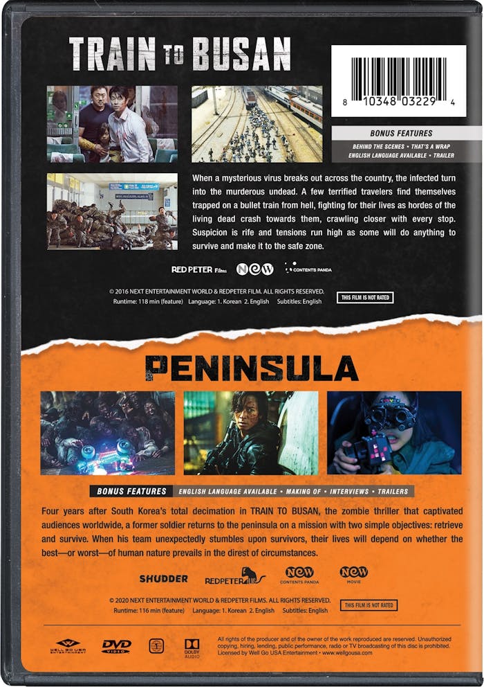 Train to Busan/Train to Busan Presents - Peninsula (DVD Double Feature) [DVD]