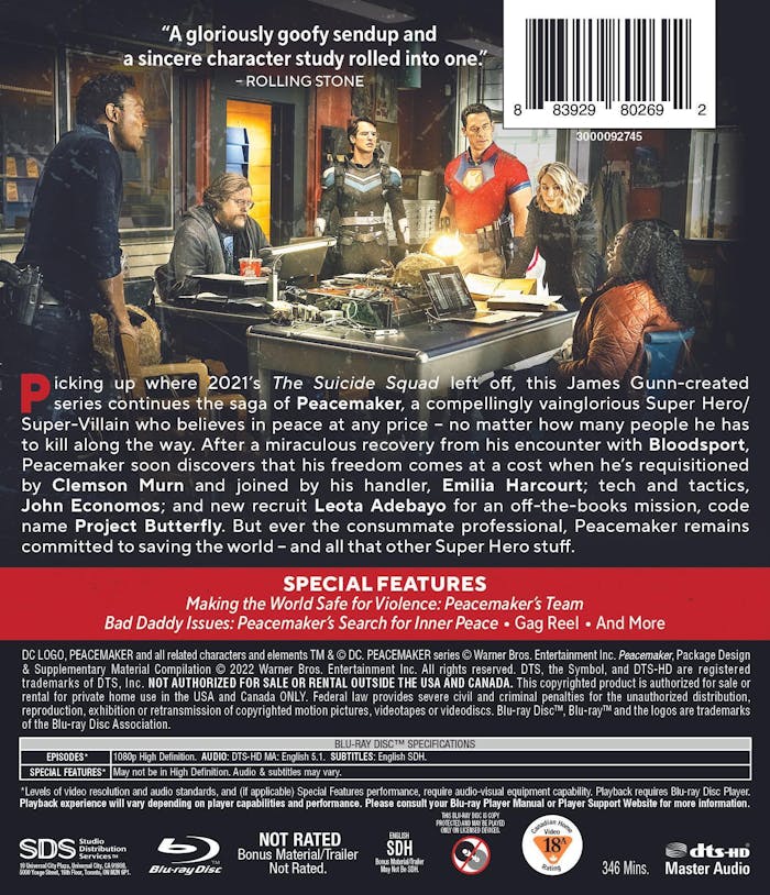 Peacemaker: The Complete First Season (Blu-ray + Digital Copy) [Blu-ray]