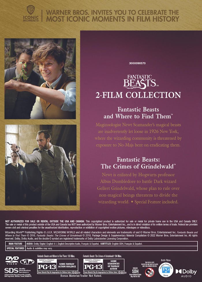 Fantastic Beasts: 2-film Collection (Iconic Moments LL) (DVD New Box Art) [DVD]