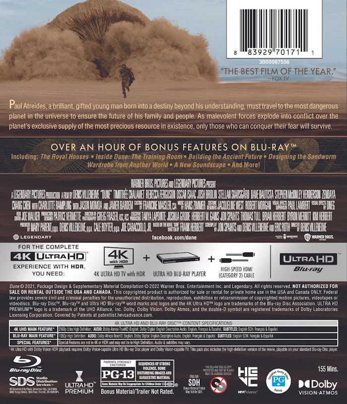 Dune (4K Ultra HD + Blu-ray) [UHD]