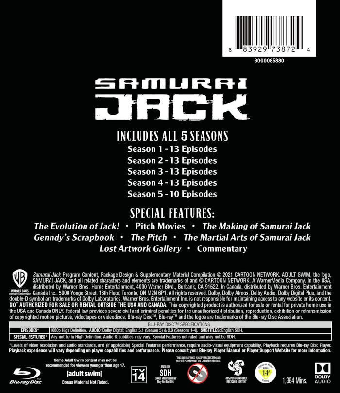 Samurai Jack: The Complete Series (Box Set) [Blu-ray]