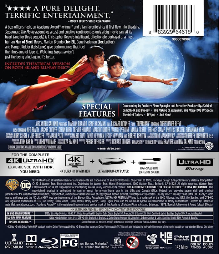 Superman: The Movie (4K Ultra HD + Blu-ray) [UHD]