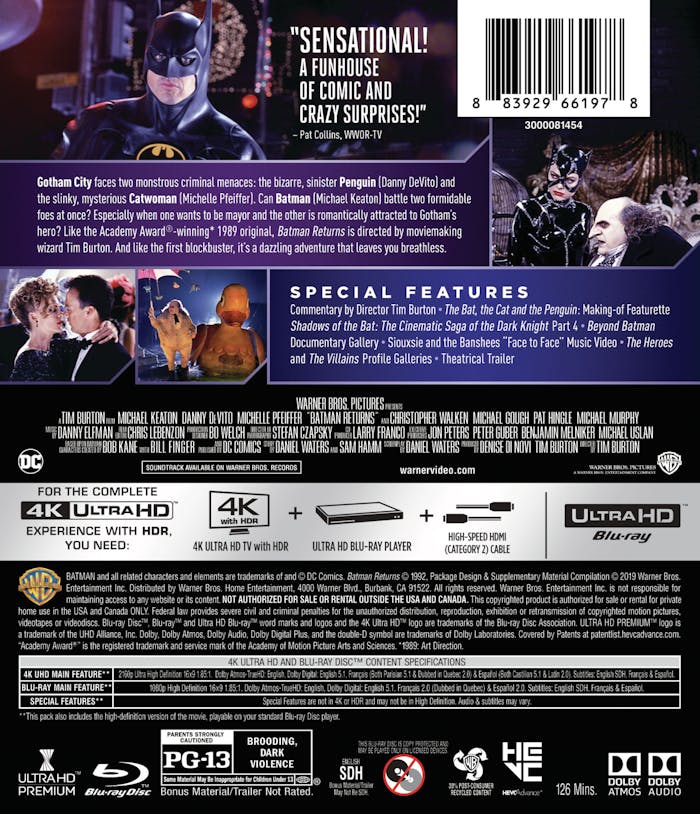 Batman Returns (4K Ultra HD + Blu-ray) [UHD]