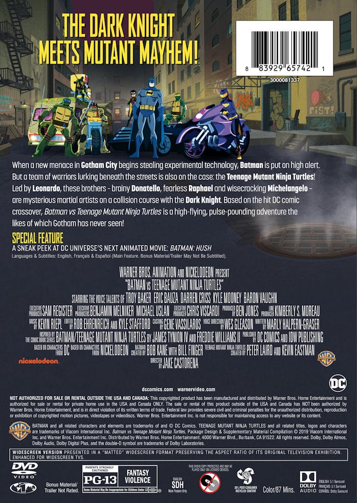 Batman Vs. Teenage Mutant Ninja Turtles [DVD]
