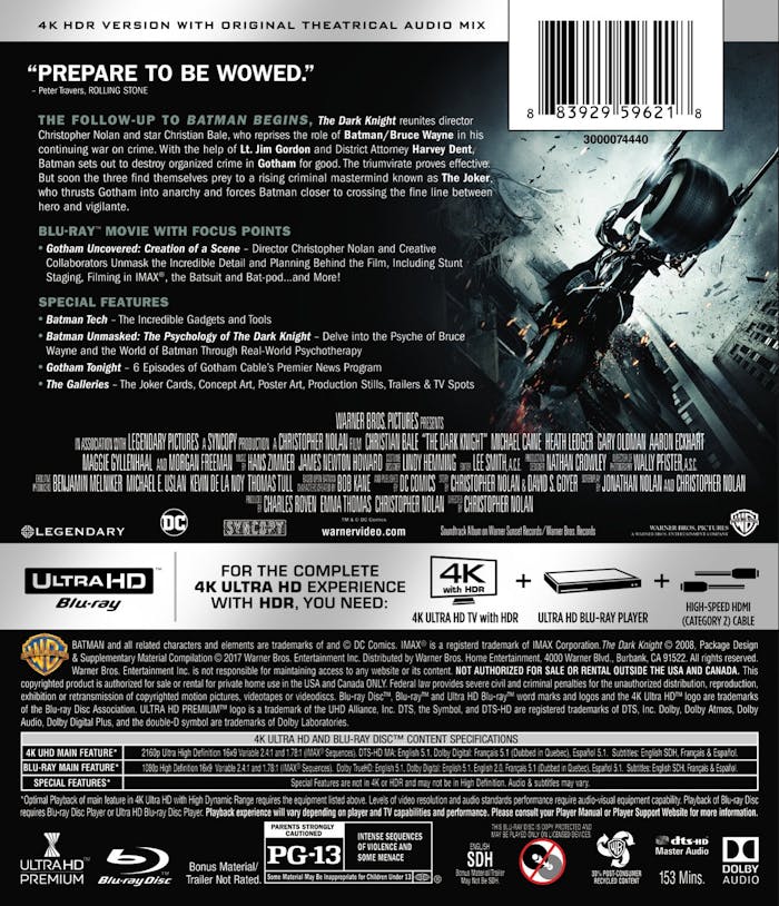The Dark Knight (4K Ultra HD + Blu-ray) [UHD]