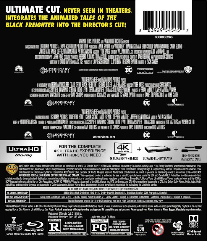 Watchmen: The Ultimate Cut (4K Ultra HD + Blu-ray) [UHD]
