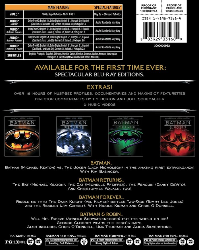 Batman: The Motion Picture Anthology (Box Set) [Blu-ray]