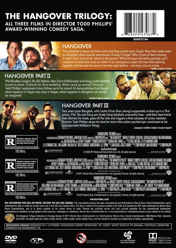 The Hangover Trilogy [DVD]