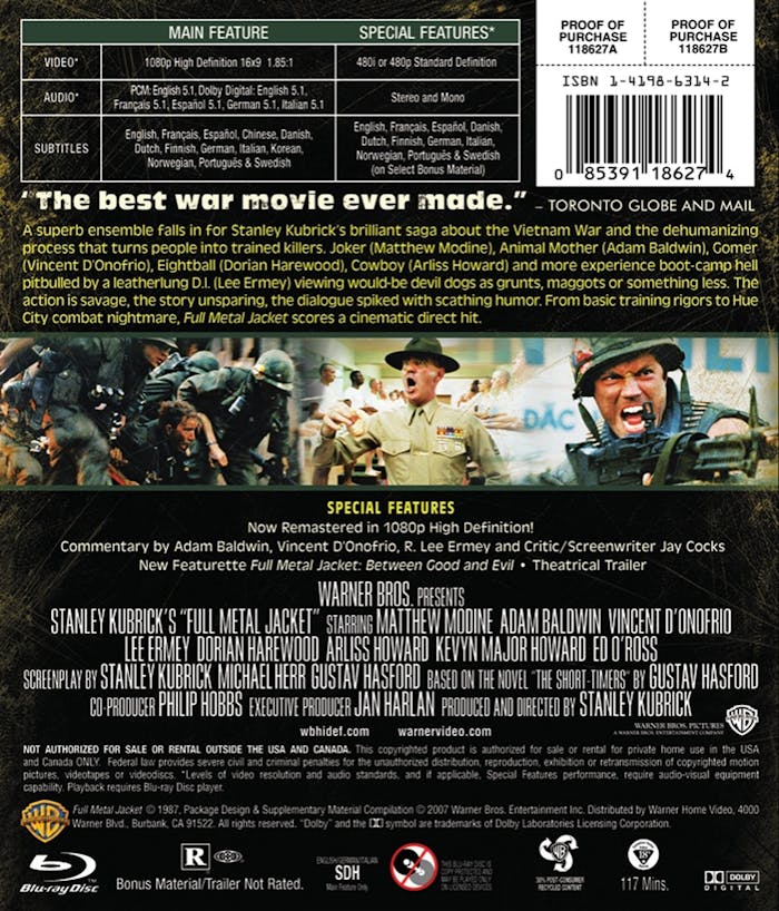 Full Metal Jacket (Deluxe Edition) [Blu-ray]