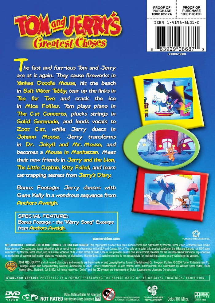 Tom and Jerry: Greatest Chases [DVD]