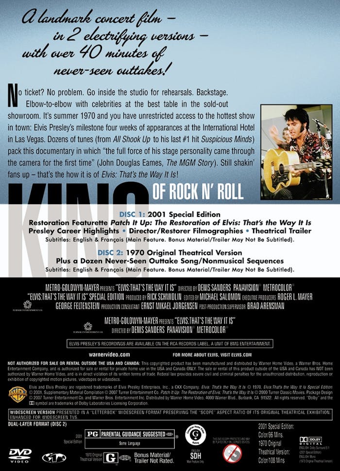 Elvis Presley: That's the Way It Is (Special Edition) [DVD]