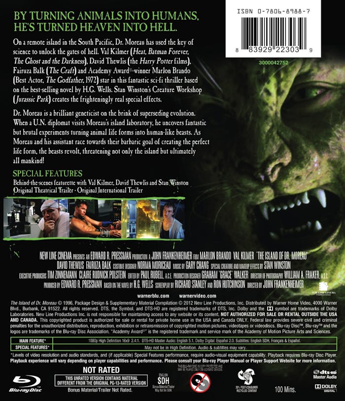 The Island of Dr. Moreau (Blu-ray Unrated Director's Cut) [Blu-ray]