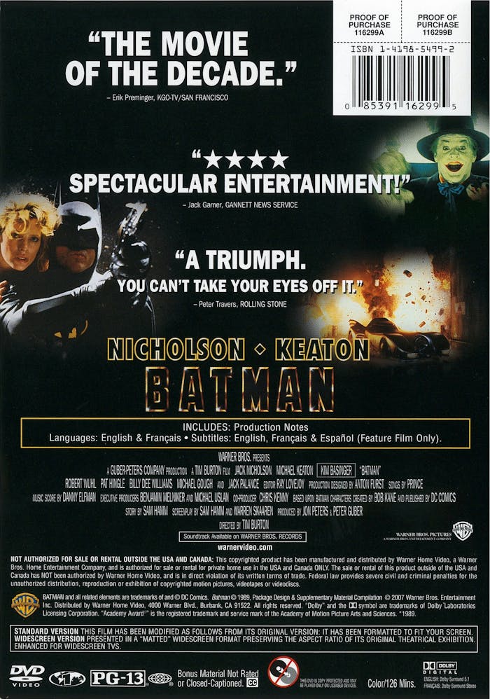 Batman (DVD New Box Art) [DVD]