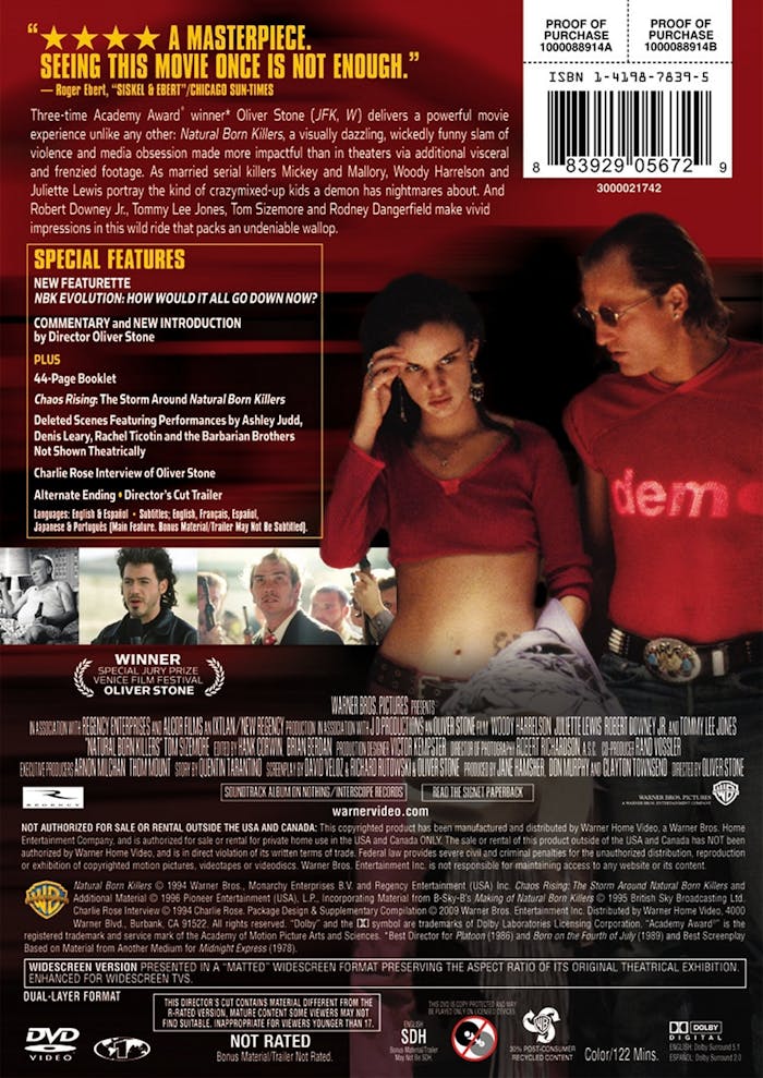 Natural Born Killers: Director's Cut (DVD Director's Cut) [DVD]