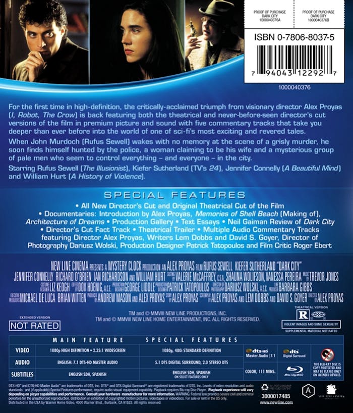 Dark City: Director's Cut (Blu-ray Director's Cut) [Blu-ray]